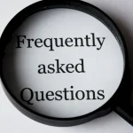 Magnifying glass over FAQ text