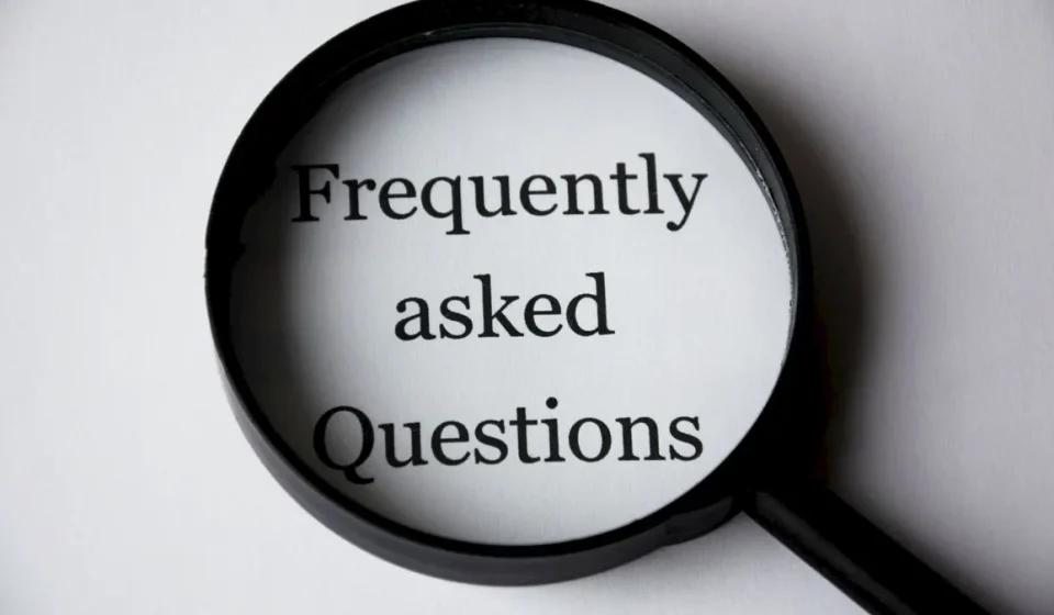 Magnifying glass over FAQ text