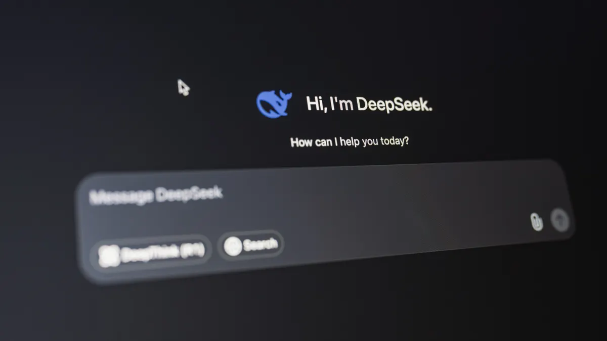 What is AI search ranking? A practical definition and examples — Close-up of DeepSeek AI Interface on Screen